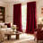 Velvet Curtains Thermal Insulated Sound Reducing Heavy Matt Heat & Chill Resistant Drapes for Home Decoration, 2 Panels-1027825619-1027825582
