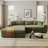 Landry Corduroy Sectional Sofa With Cup Holders & Charging Ports-1915999388