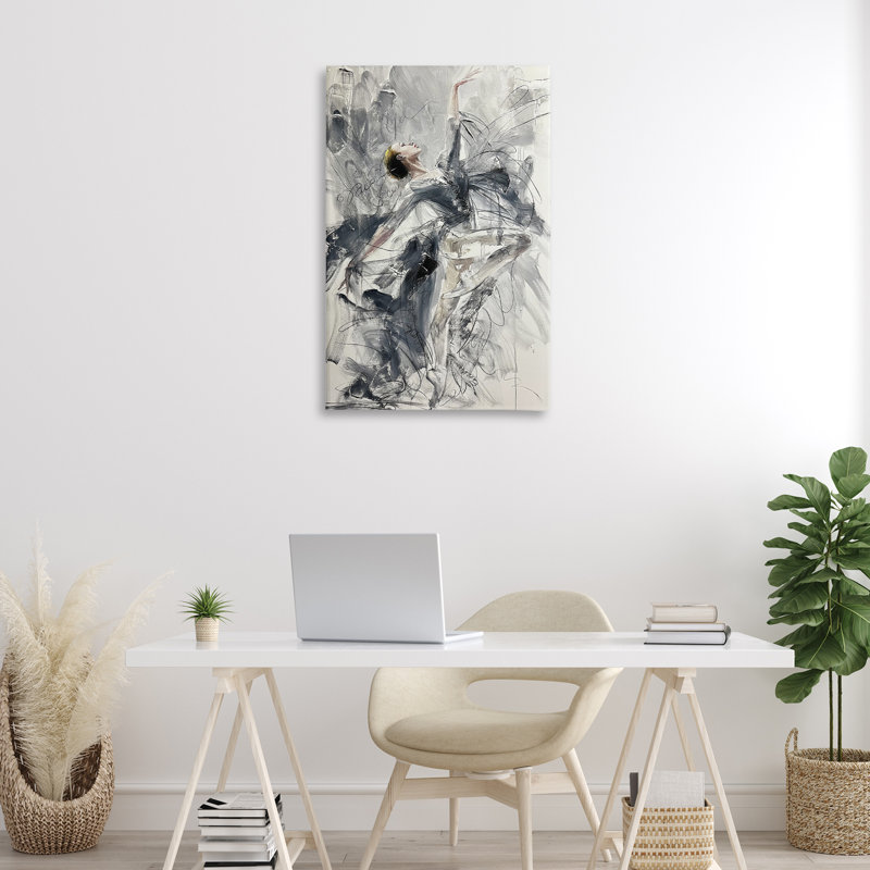Élégante toile Pose Dancer, design par Lucille Lee, H 36 po x l 24 po