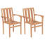 Brocka 2 - Person Wood Patio Dining Set with Square Table