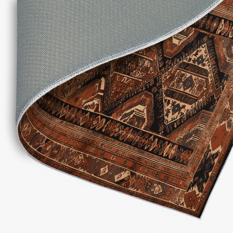 Tapis turc intérieur et extérieur brun, Rectangulaire 2 pi x 3 pi