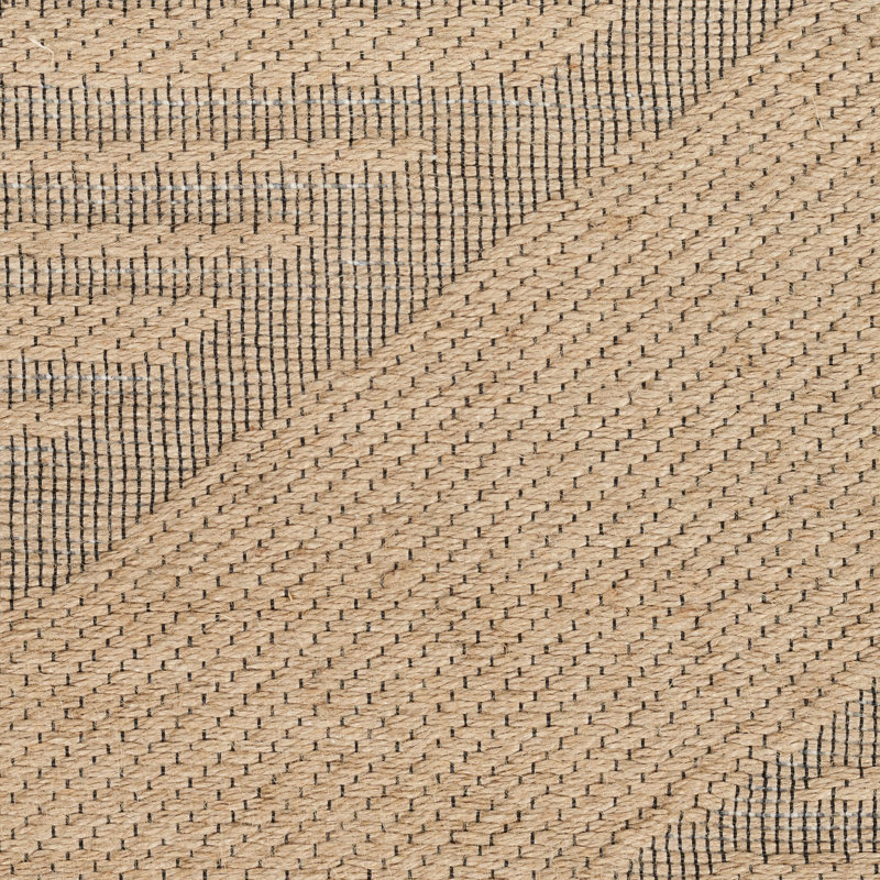 Tapis beige tissé à la machine / tissé à la machine Jearlene, Rectangle 2 pi x 4 pi