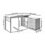 Armoire en métal avec armoire de rangement en forme de L 59,05 "Draylen-1749695242