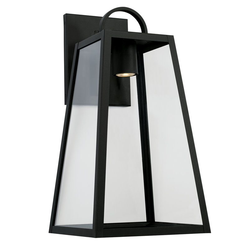  Lanterne murale d'extérieur 19,5 po H, Noir, H 23,25 po x l 12 po x P 13 po