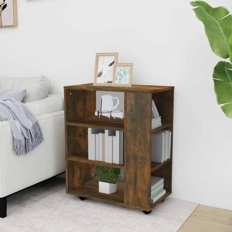 Ayaru 60cm Wide Mobile File Cabinet, Smoked Oak