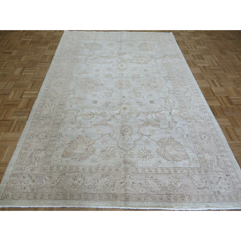 Tapis de zone en laine 6 pi x 9 pi 2 po à la main one-of-kind noué la Aslihan