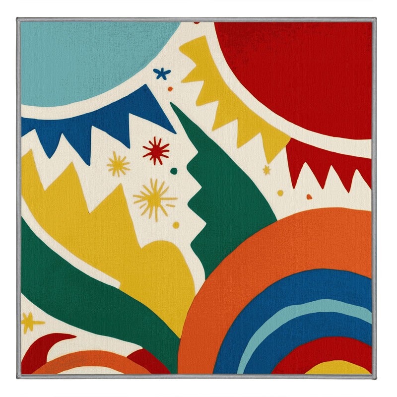 Retro Swagger Rug, Square 7'