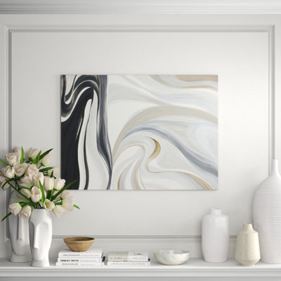 White Wave Print by Sara Brown