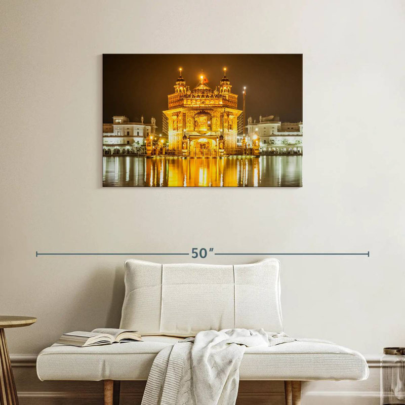 Golden Temple, 24" H x 36" W