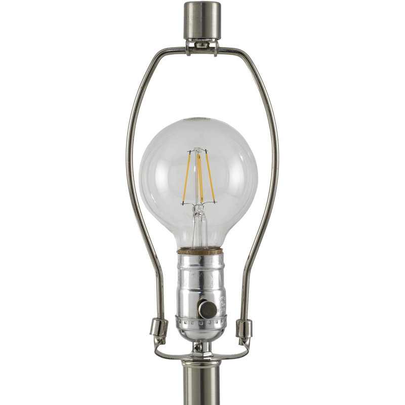 Napoliton Table Lamp, Silver Base / White Shade