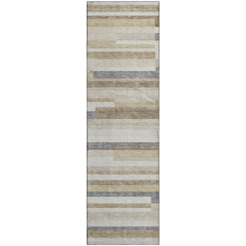 Premium Machine Washable Prisco Ivory Rug, Runner 2'3" x 7'6"