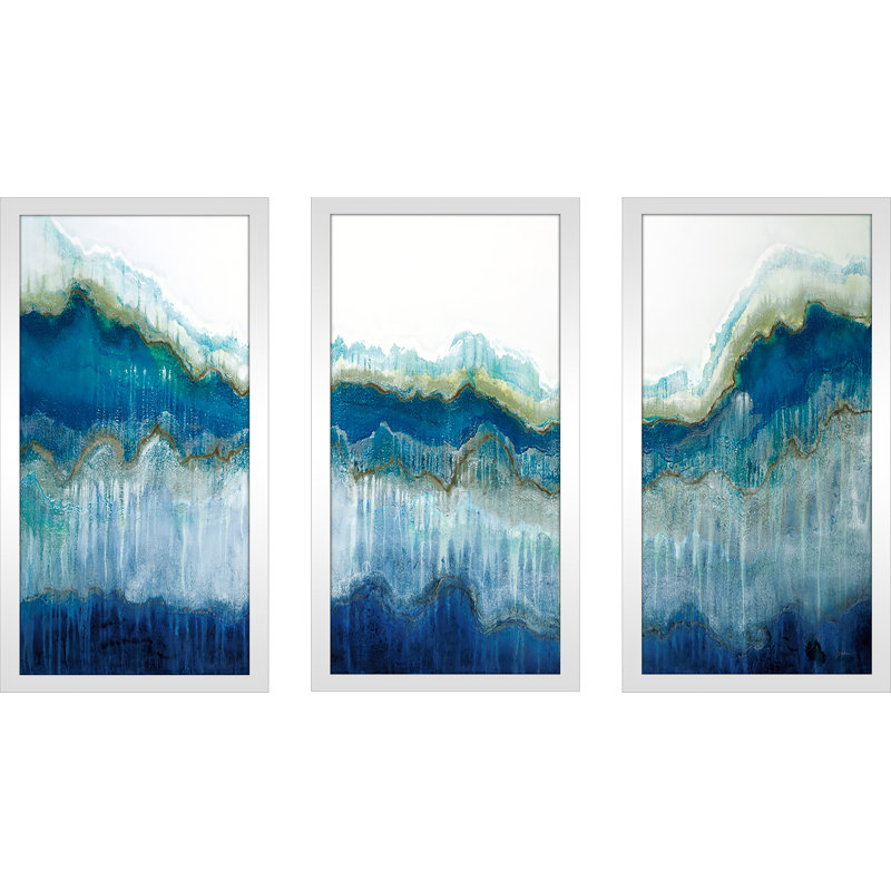 Reproduction d’art sur toile encadrée, "surf’up" en acrylique, H 25,5 po x l 40,5 po x P 1 po