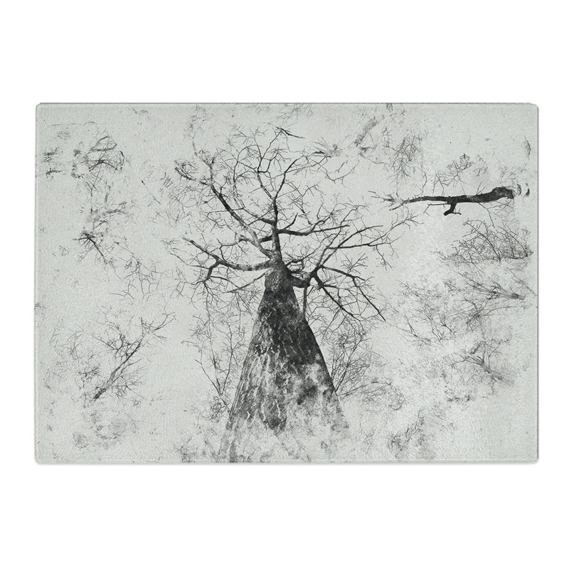 Below the Forest Watercolour Chopping Board, 0.4cm H x 20cm W x 28.5cm L