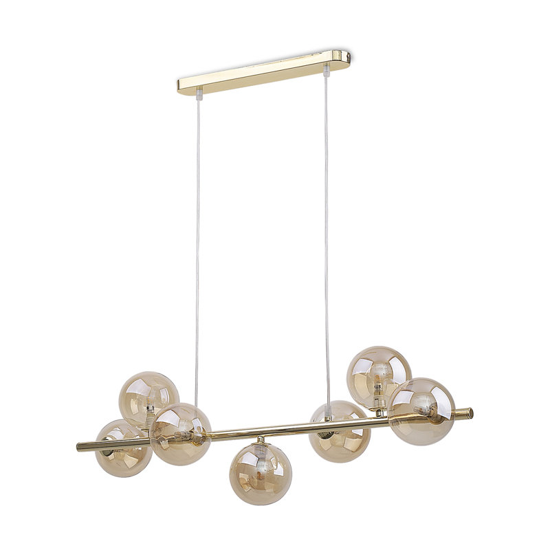 Atalissa 7 - Light Kitchen Island Pendant, Brown/Gold
