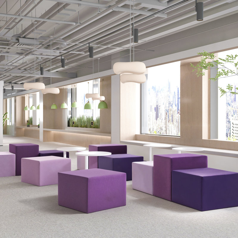 Banc repose-pieds Modern, Mauve clair