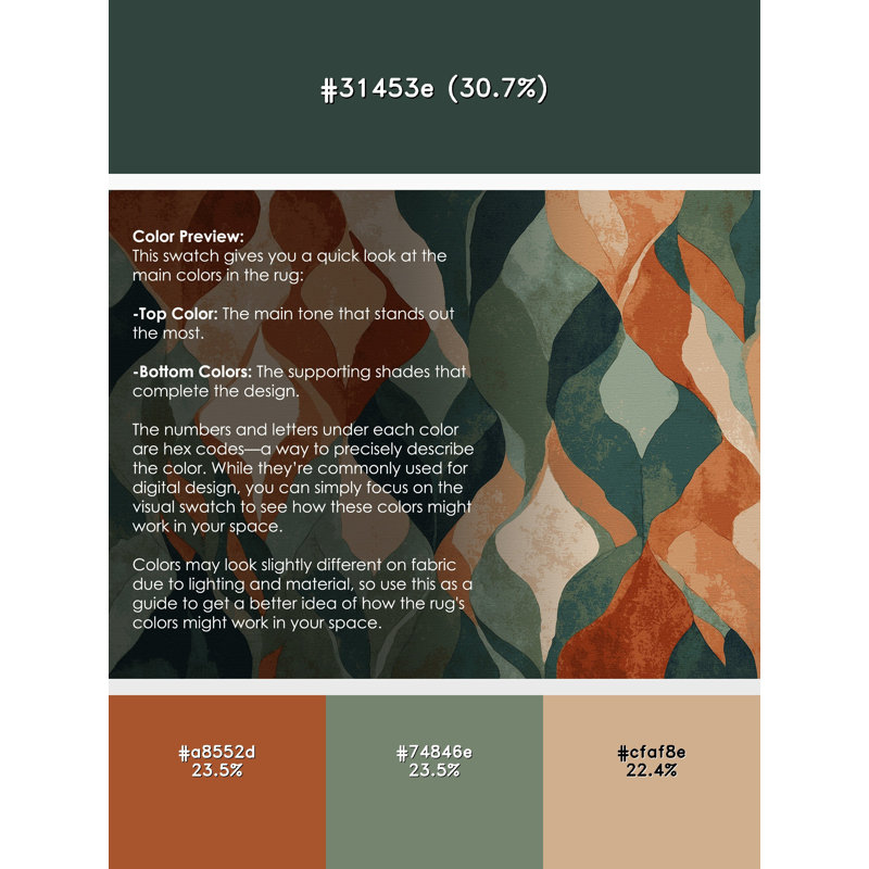 Emerald Veil Rug, Round 8'