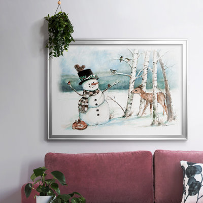 «Snow Friends», reproduction sur toile encadrée
