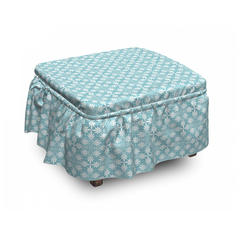 Box Cushion Ottoman Slipcover