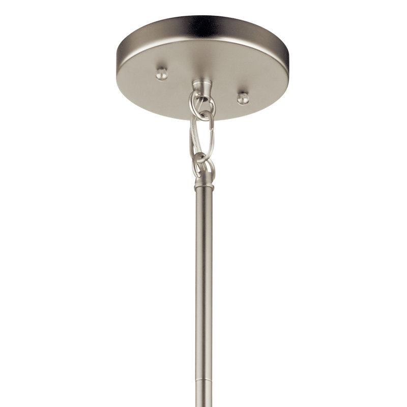 Lustre cylindrique à 1 lumière Birkleigh, Nickel satiné