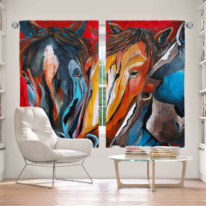 Ensemble de rideaux en polyester 2 pièces 3 Amigos, L 40 po x L 52 po