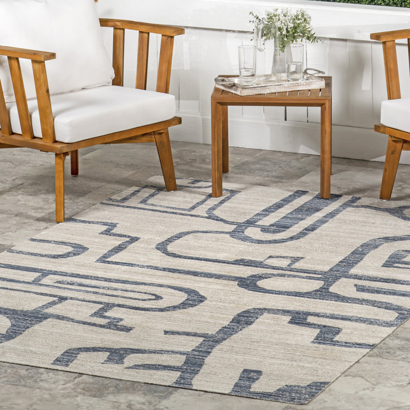 Tapis intérieur / extérieur lavable à la machine Milani, Rectangle 4 pi x 6 pi