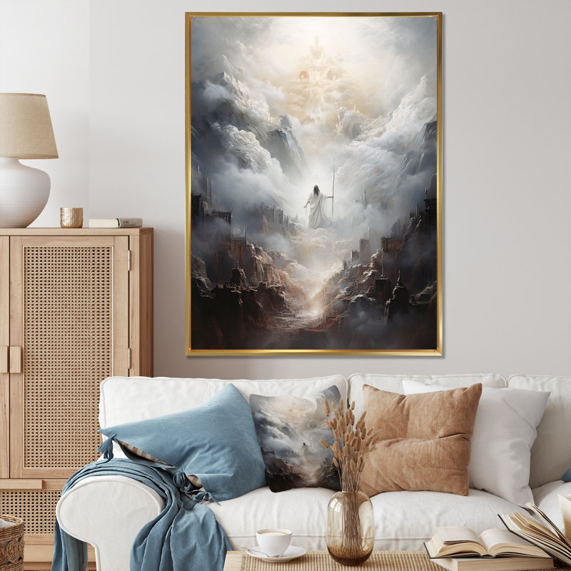 Christianisme Sermon Shade Mountain I sur toile, H 32 po x l 24 po x P 1 po, Cadre flottant doré