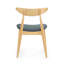Ensemble de 2 chaises de salle à manger rétro en bois d'hévéa avec dossier ergonomique, coussins gris moelleux, finition bois naturel-46132371-46132380