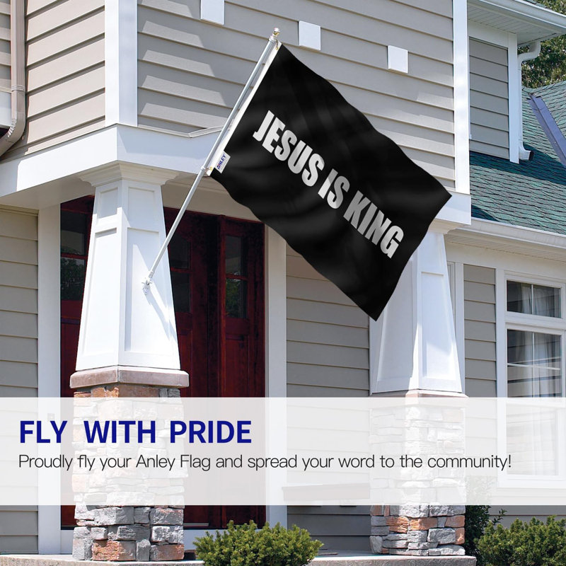 36"H X 60"W Jesus is King Flag Polyester House Flag