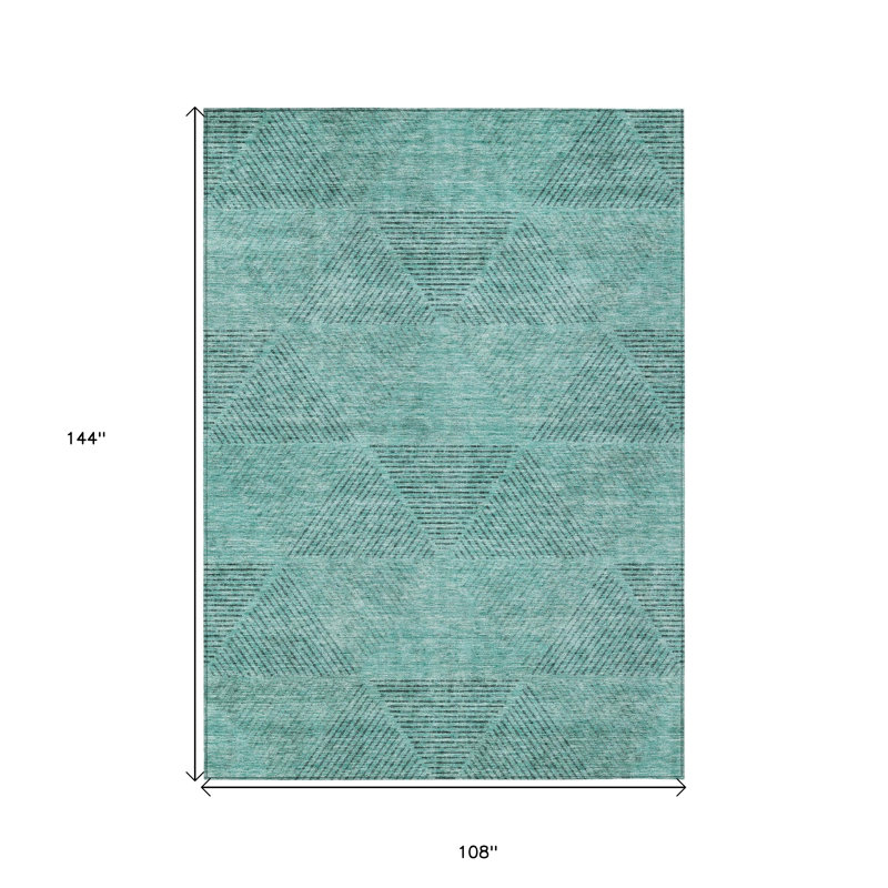 Tapis extérieur bleu sarcelle et turquoise 9 'X 12'