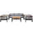 4 Pieces Outdoor Sectional Sofa Set 5-Person Patio Seating Group Outdoor Cnversation Set With Cushions And A Coffee Table For Patios, Gardens, Or Balcony-1697878455