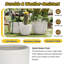 U_STYLE 3 pots de fleurs ronds pour l'extérieur MGO, pots de fleurs texturés mat avec trou de drainage pour patio-409763053