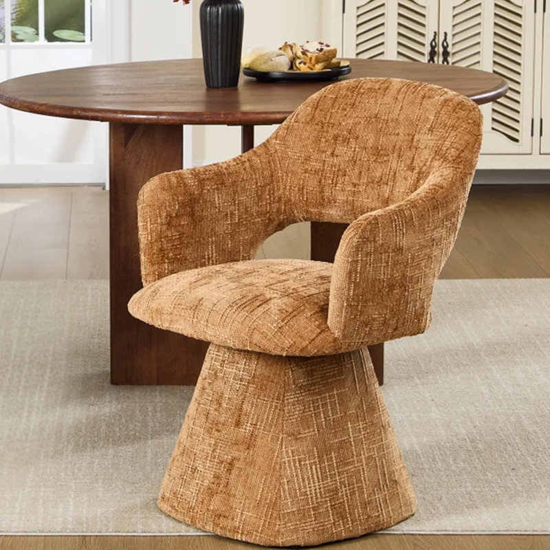 Tavien Upholstered Dining Chair Armless with Sturdy Metal Legs Ergonomic Side Accent Chair for Dining Room/Living Room, khaki