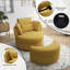 Fauteuil rembourré pivotant avec repose-pieds (ensemble de 2)-116445860