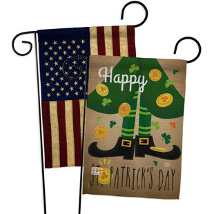 Drapeau de jardin Happy St Patrick's Day