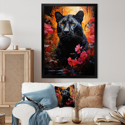 «Black Pink Panther», reproduction sur toile