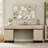  Home Office Furniture Set: 59" Executive Desk With Charging Station And Storage Cabinet, Two 72" Tall Bookcase, Modern Computer Desk And Library Shelf For Work Study-122933757-128721377