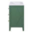 Meuble-lavabo de salle de bain avec lavabo en céramique et bois massif, 3 tiroirs, tiroirs de conception classique, décor rétro