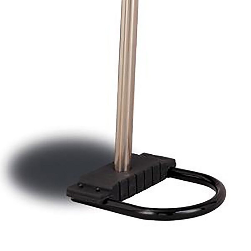 Lampe sur pied avec abat-jour courbé, Argent argent