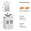 Ensemble de meuble-lavabo simple 24 po avec miroir Romford-371539543