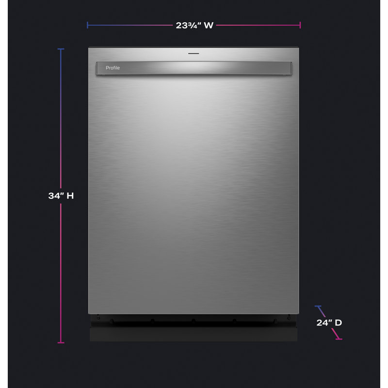 24" Stainless Steel Smart Built-In Dishwasher with Top Control