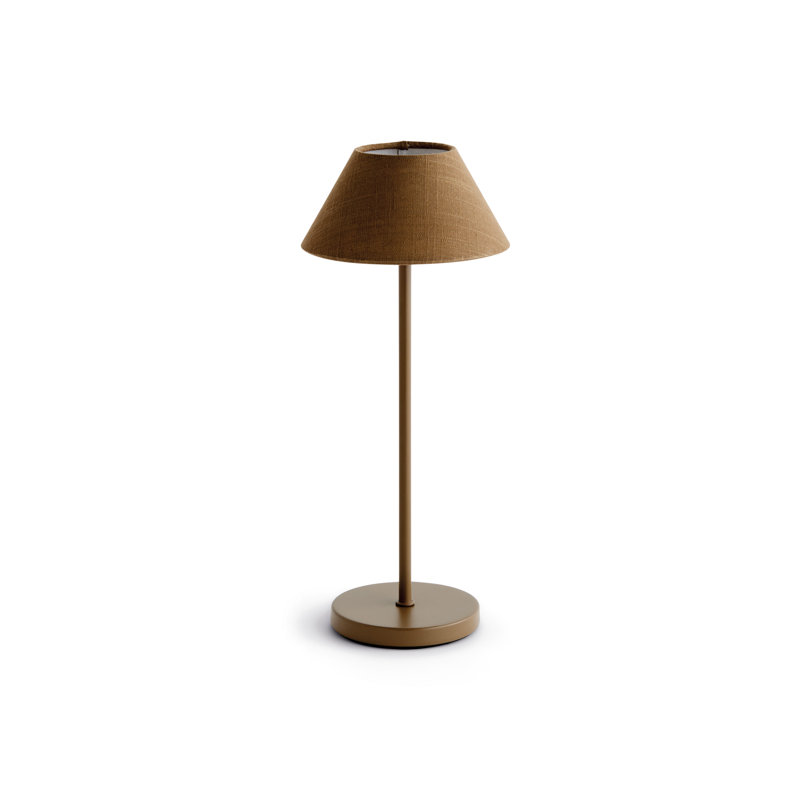 Abat-jour en lin brun 14 po Alluna, Brun, H 14 po x l 6 po x P 6 po