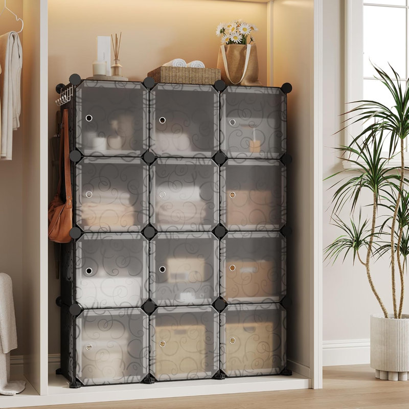 8-Tier 48-Pair Expandable Shoe Cabinet Organizer - Portable Stackable Shoe Rack with 2 Versatile Hooks, Freestanding Space Saving Storage for Bedroom, Closet, Entryway & Apartment