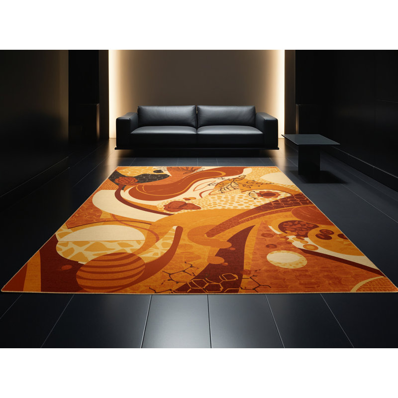 Tapis brun clair moelleux et moelleux Acheson, 5 x 7