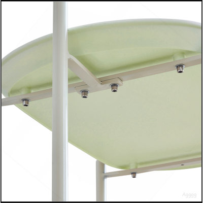Moon storage cart (green) Nordic Internet celebrity mobile trolley kitchen simple double storage shelf living room sofa storage shelf