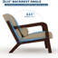 Chaise d'appoint avec molleton d'agneau, conception moderne Mid-Century, structure en bois, fauteuil avec coussin épais-1651639048