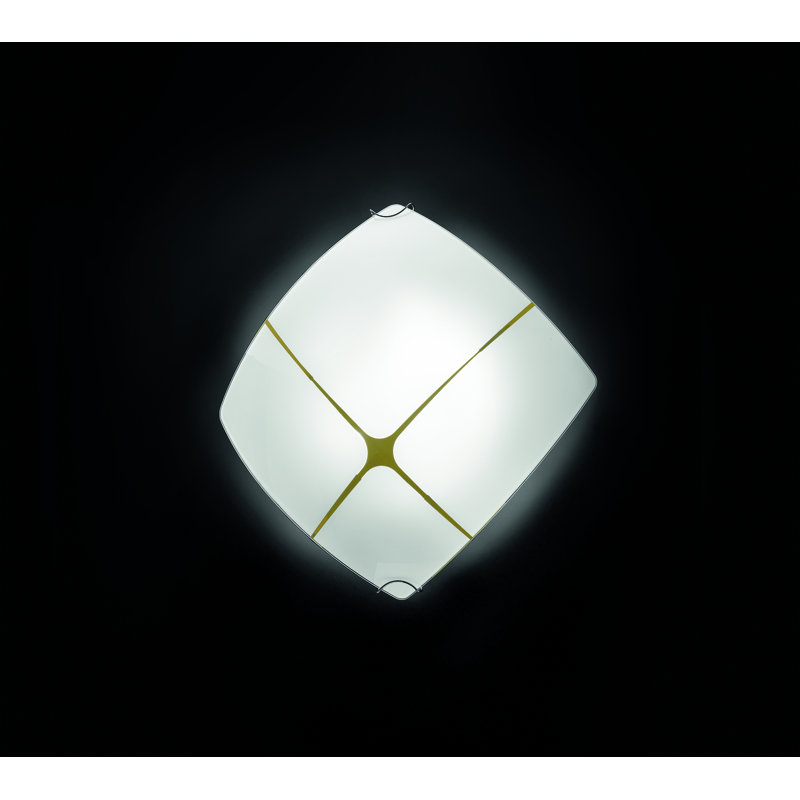 Texas Glass Flush Mount, 10cm H x 45cm W x  45cm D