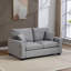 2 Seater Linen Blend Sofa Bed-1197170956