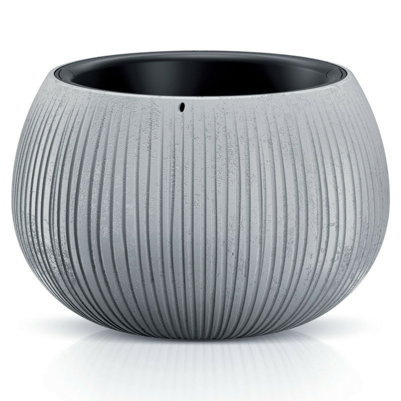 Calfee Pot Planter, 16.1cm H x 23.8cm W x 23.8cm D, Grey