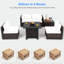 Ensemble de conversation à assise profonde et coussins 6 pièces-755984407