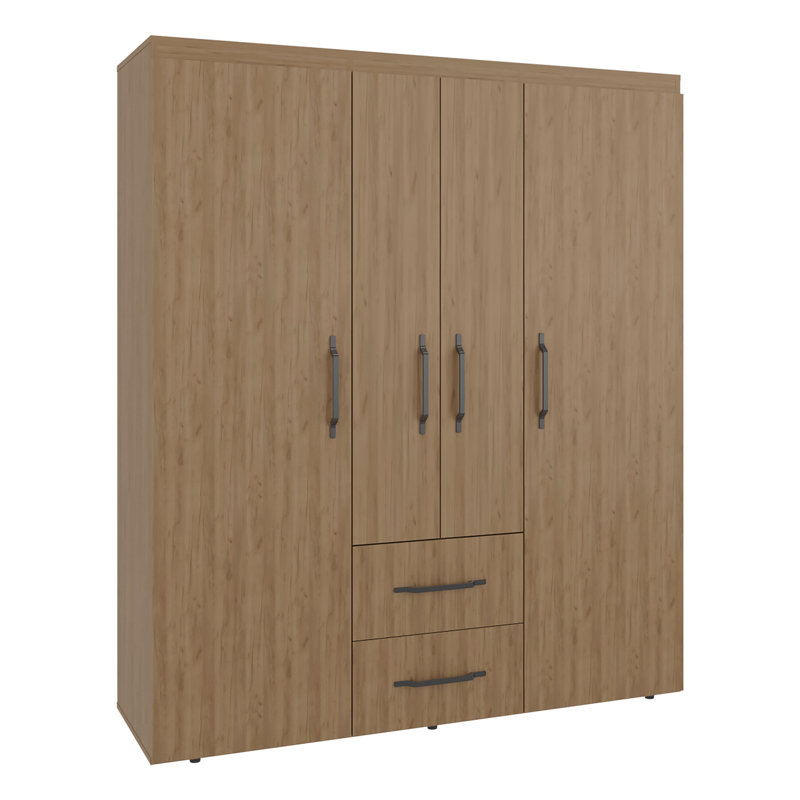 Armoire 4 portes en chêne naturel, Chêne